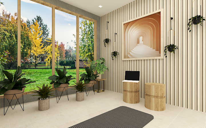 Interior design for a yoga room or a meditation room for you to rest, relax, and meditate. A calming and soothing room is the best to give you clarity.